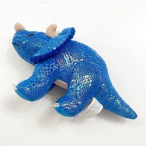 Blue triceratops dinosaur stuffed animal